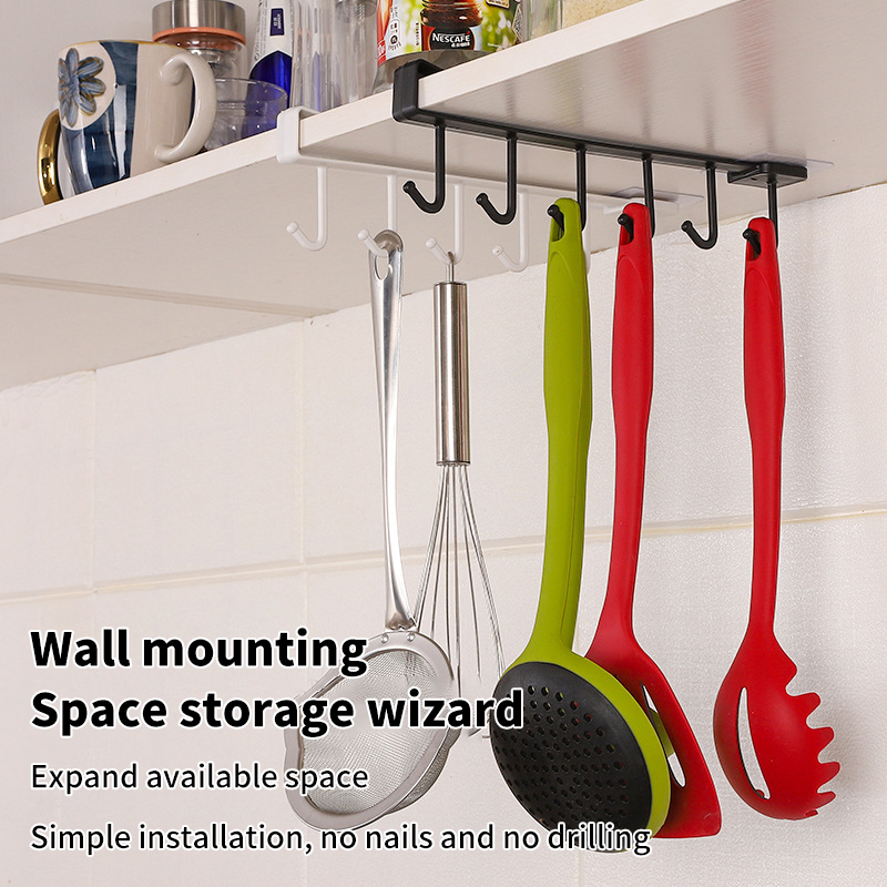 6 Hooks Storage Shelf Plastic  - Kitchen Uncle review and price