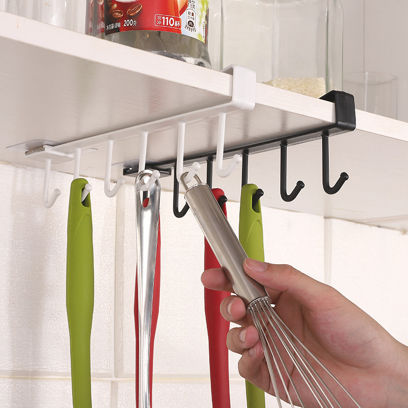 6 Hooks Storage Shelf Plastic  - Kitchen Uncle review and price
