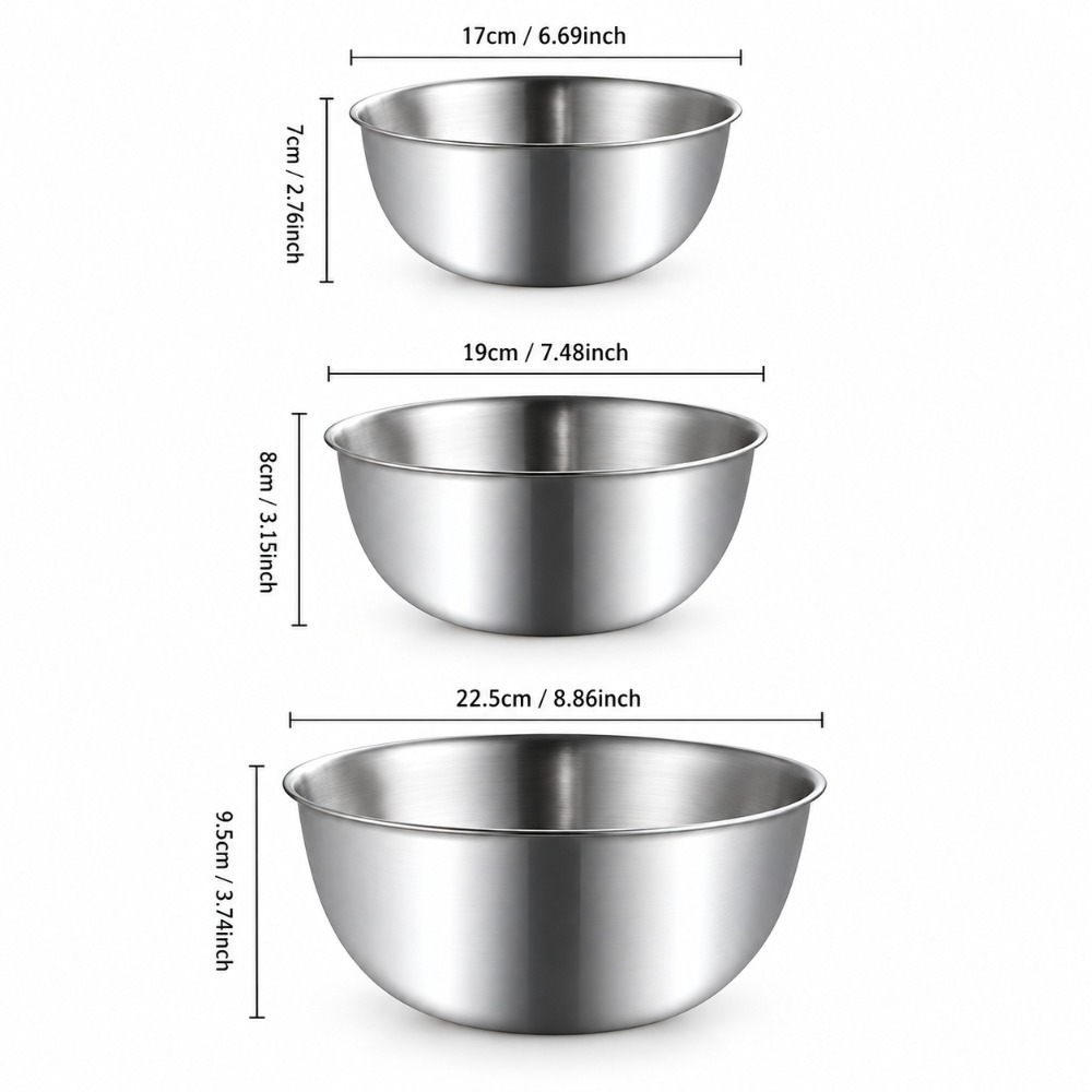 Stainless Steel Mixing Bowls 3 - Baking Kitchen Set review and price