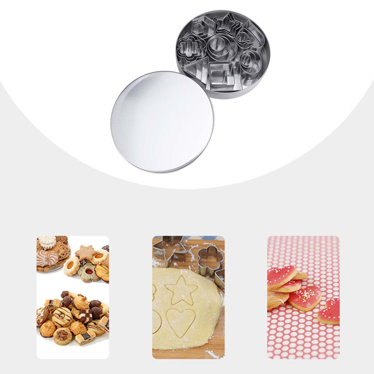 24Pcs Cookie Cutters Set Stain - Baking Kitchen Set review and price