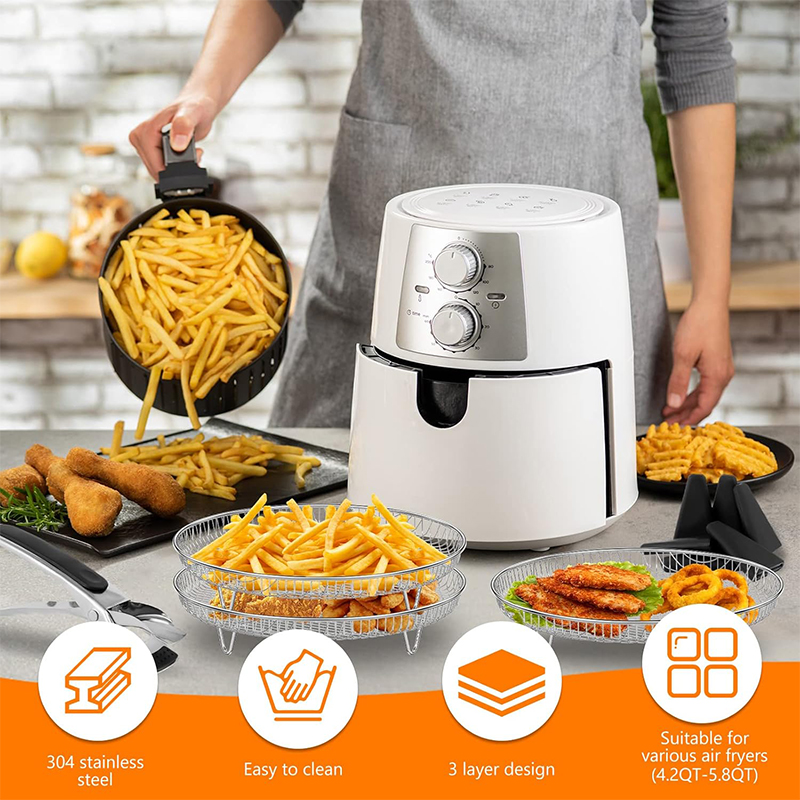 3-layers Air Fryer Rack Stacka - Kitchen Baking Rack review and price