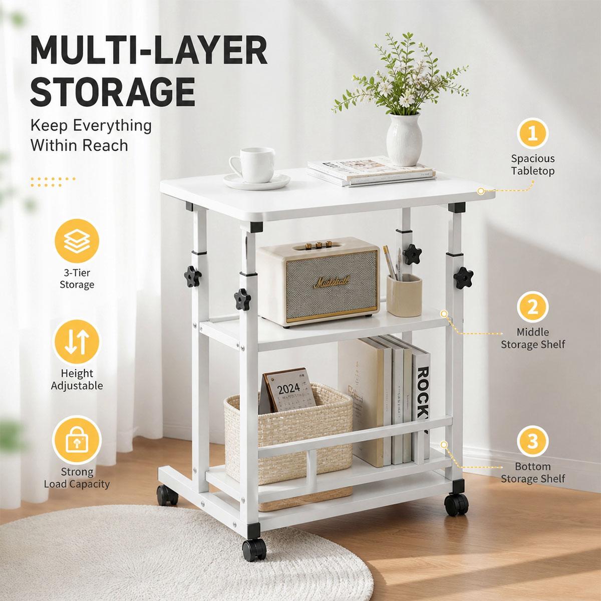 3-Tier Adjustable Height Rolli - Kitchen Baking Cart review and price
